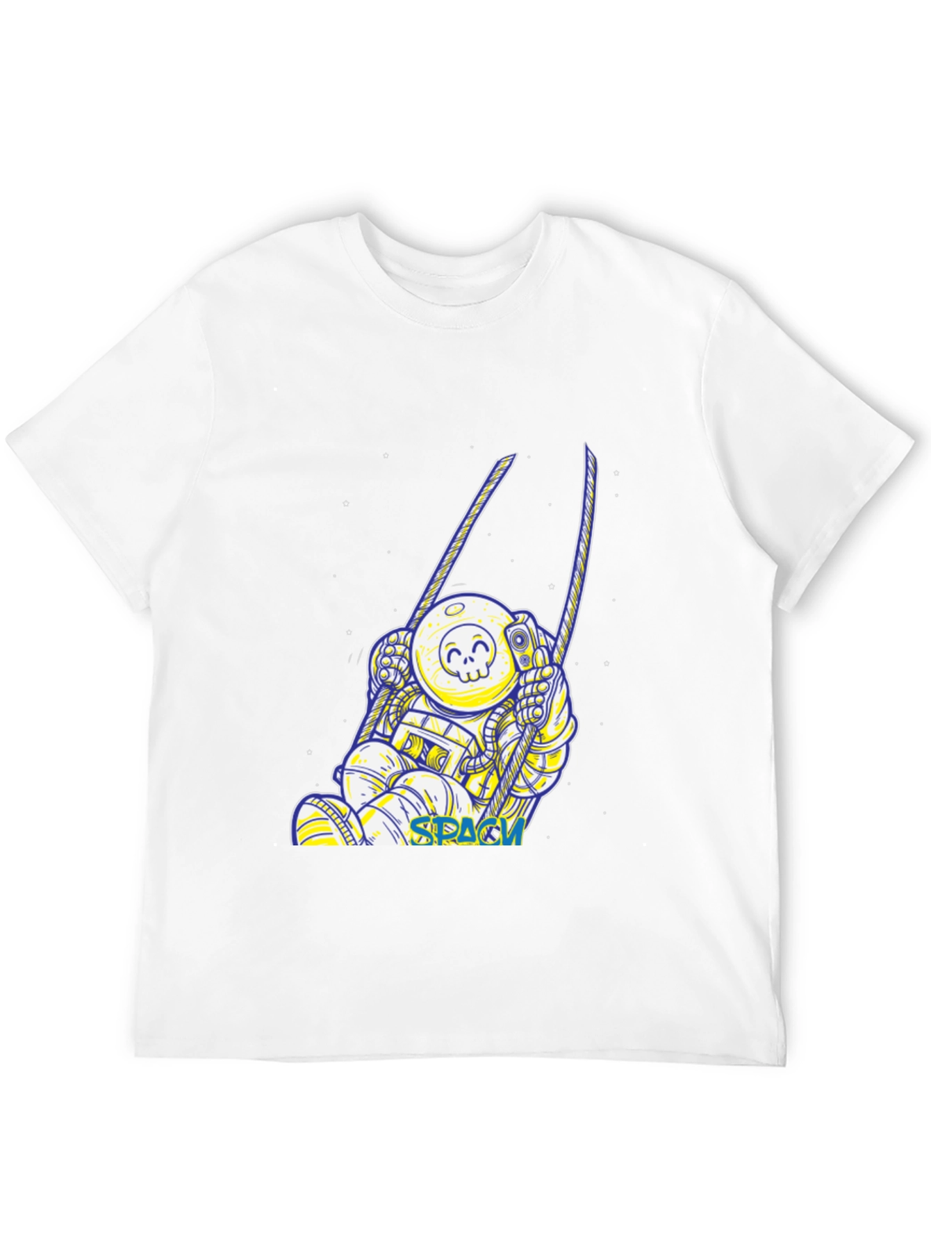 Astronaut in Space Black T-Shirt