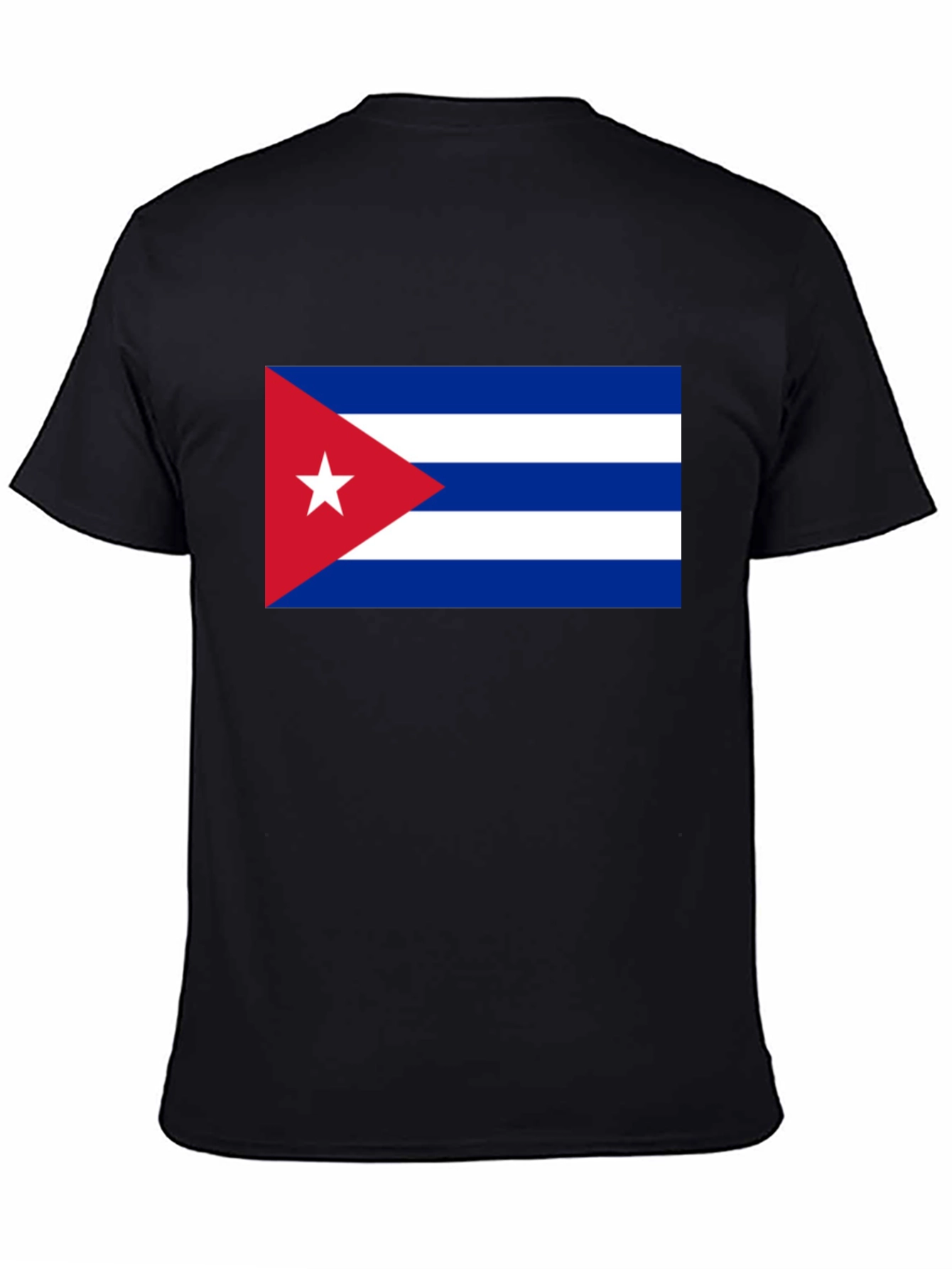 Cuban Flag T-Shirt - Black Cotton Blend