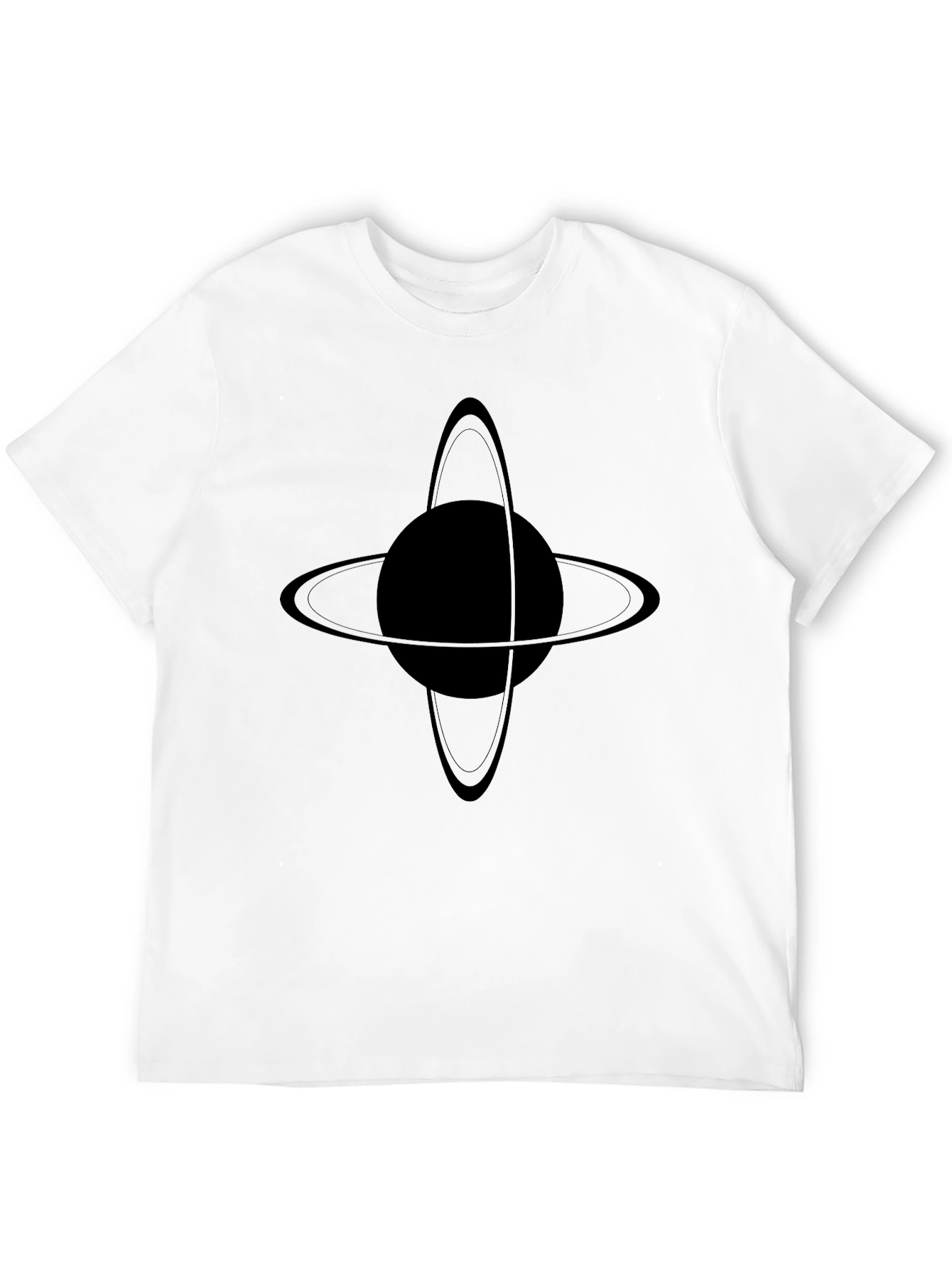Saturn Graphic Black T-Shirt - Unisex Style