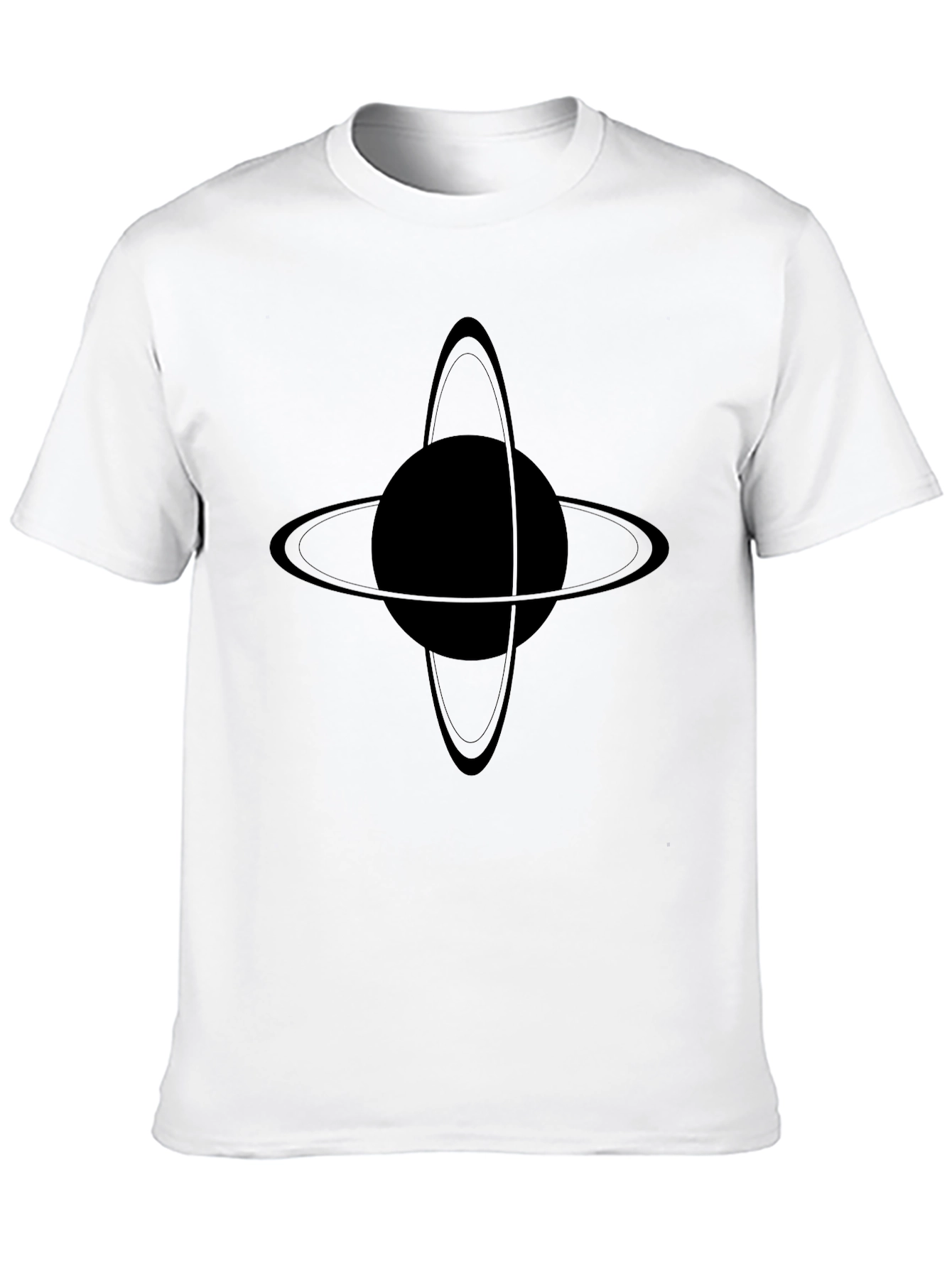 Saturn Graphic Black T-Shirt - Unisex Style