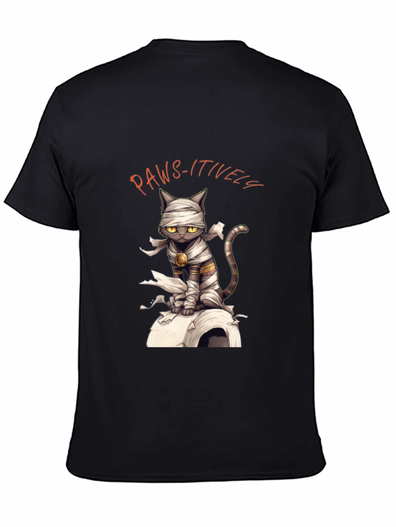 Paws-itively Mummy Cat Graphic T-Shirt
