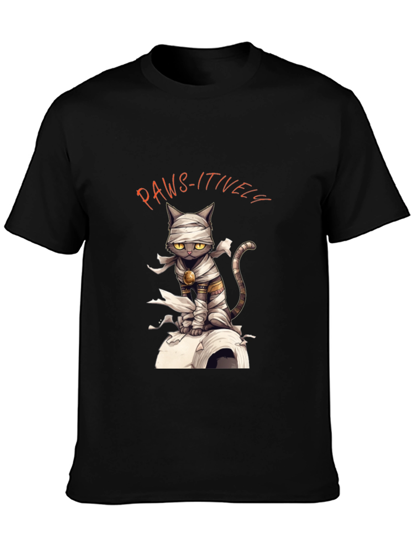 Paws-itively Mummy Cat Graphic T-Shirt