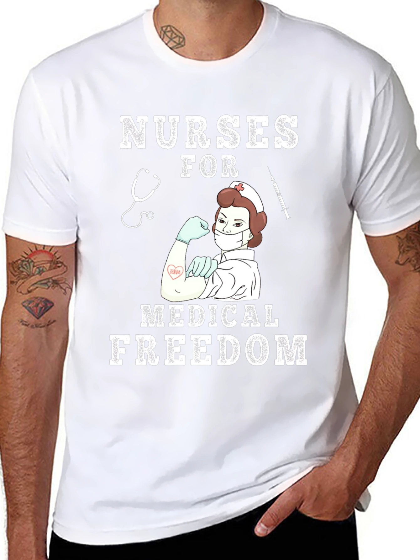 Nurses for Medical Freedom Black T-Shirt