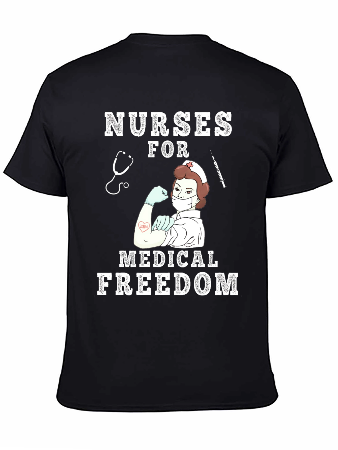 Nurses for Medical Freedom Black T-Shirt
