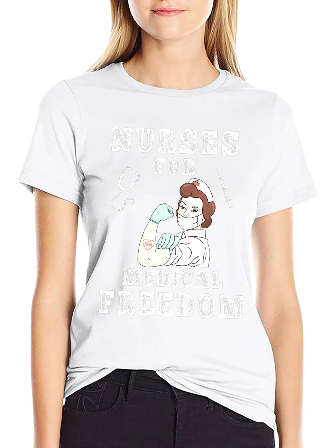 Nurses for Medical Freedom Black T-Shirt