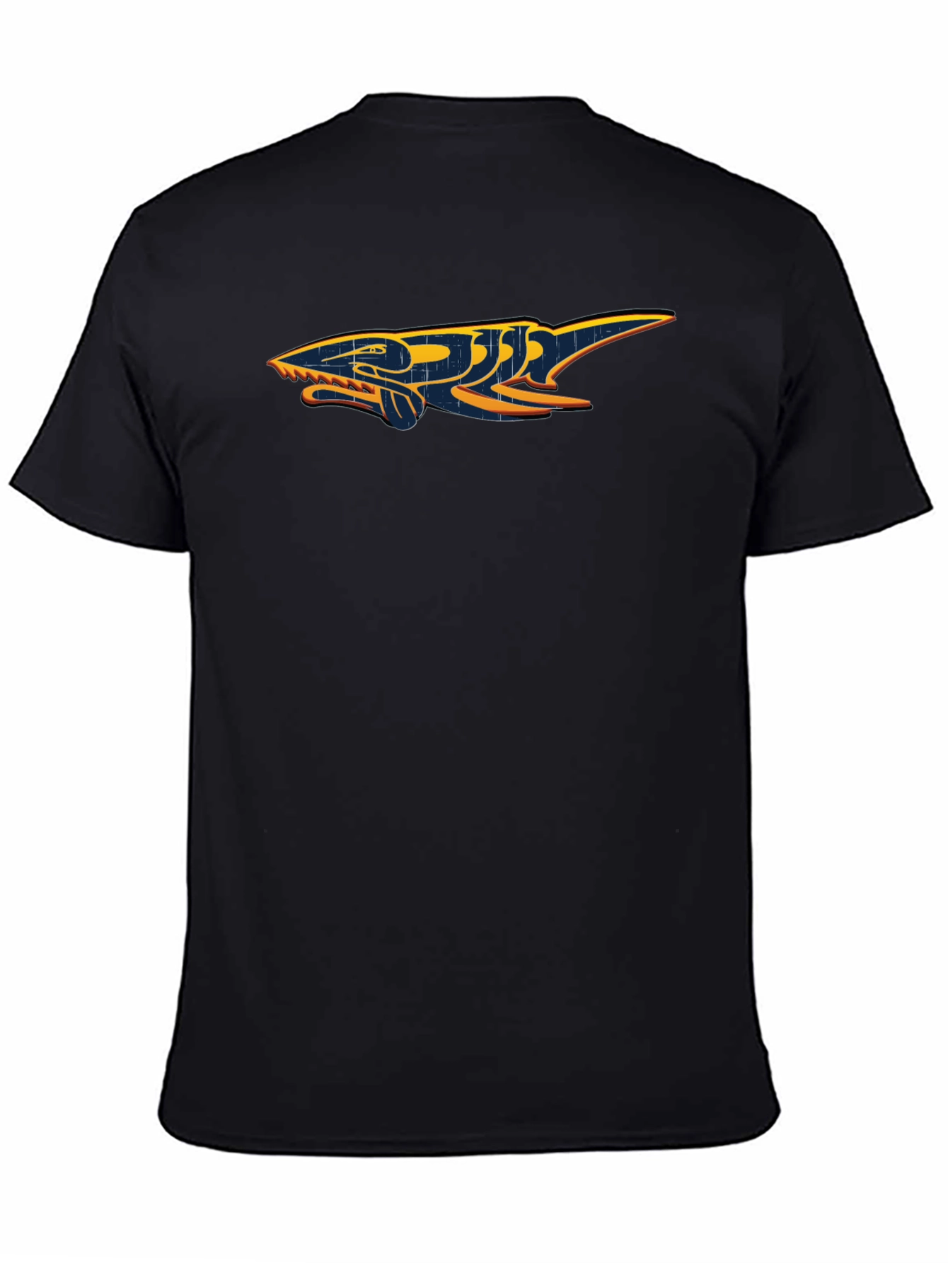 Shark Graphic Black Cotton T-Shirt