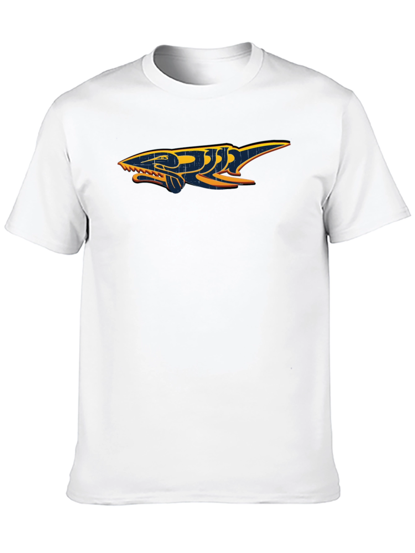 Shark Graphic Black Cotton T-Shirt