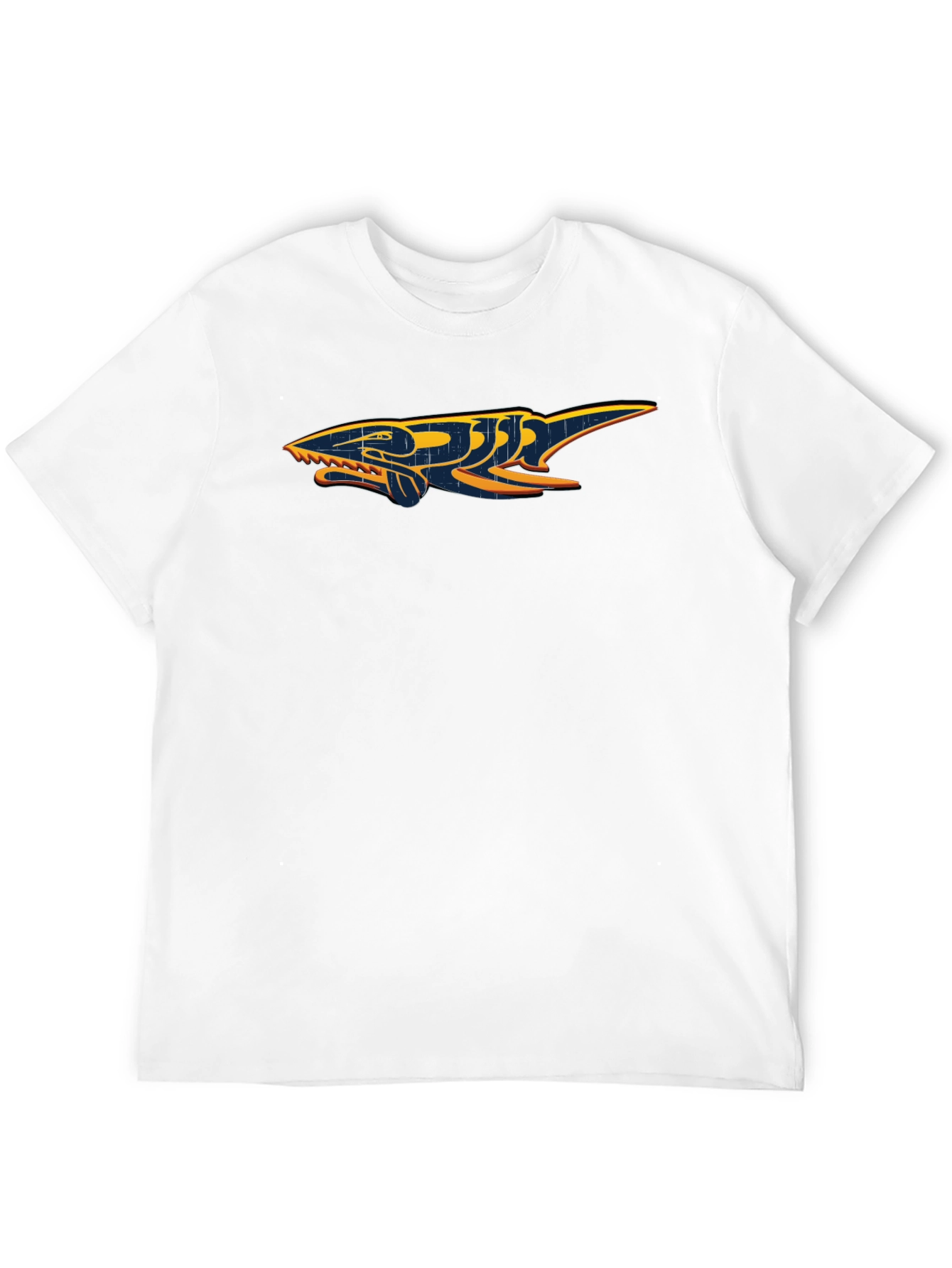 Shark Graphic Black Cotton T-Shirt