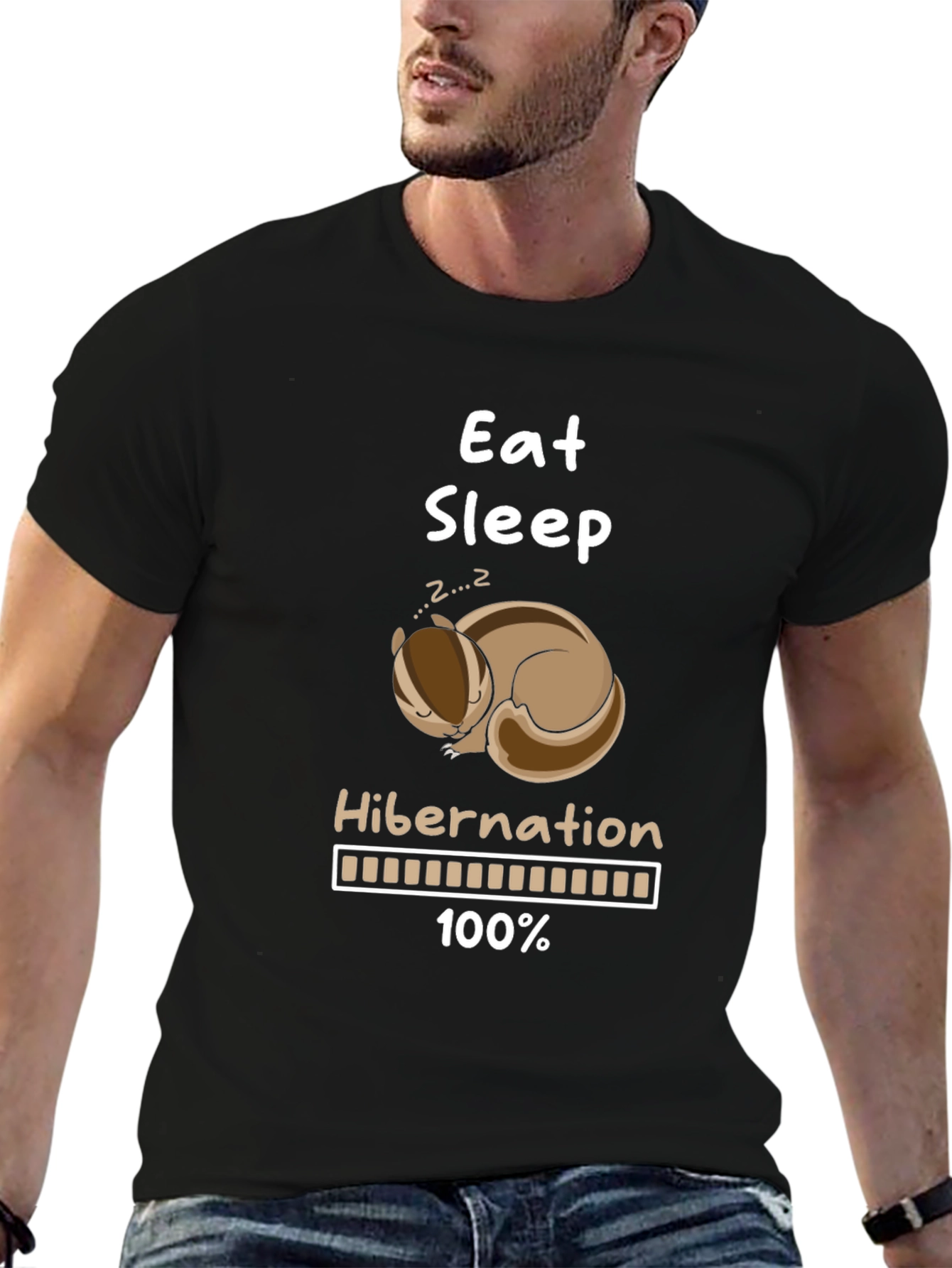 Eat Sleep Hibernation T-Shirt Funny Animal Lover Tee