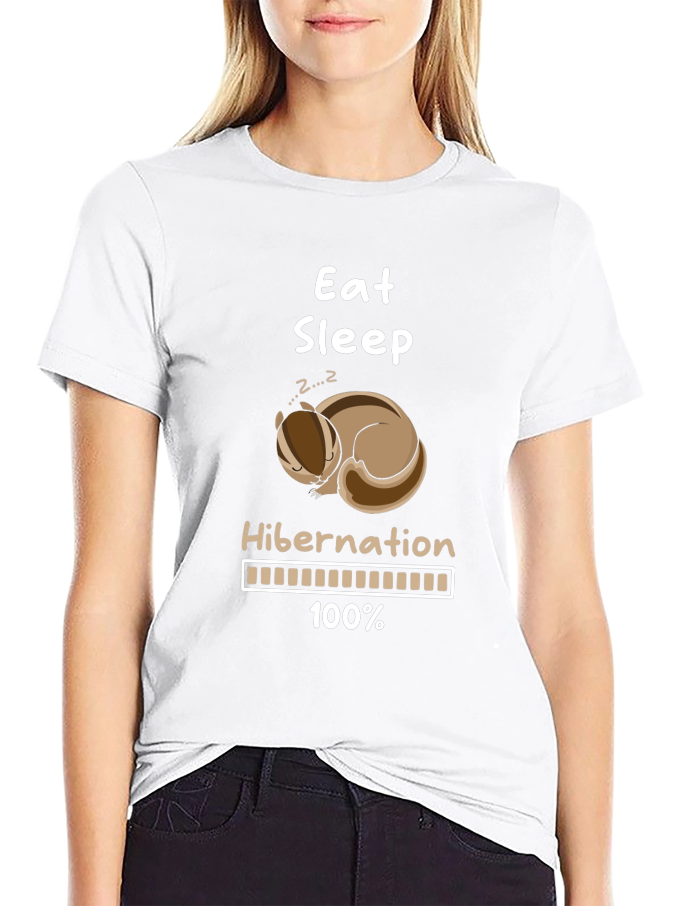 Eat Sleep Hibernation T-Shirt Funny Animal Lover Tee