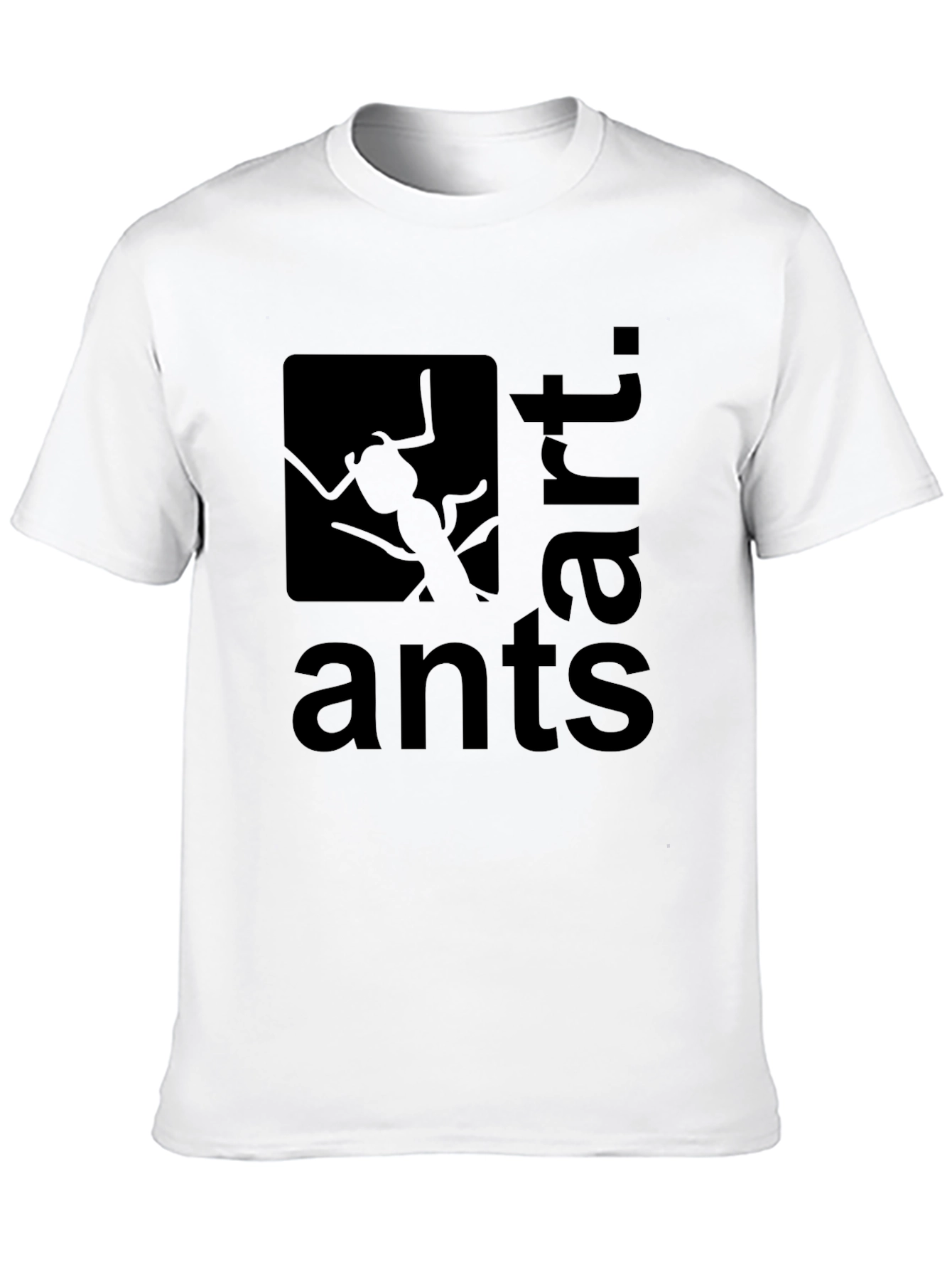 Ants Art Graphic Tee - Black Casual T-Shirt