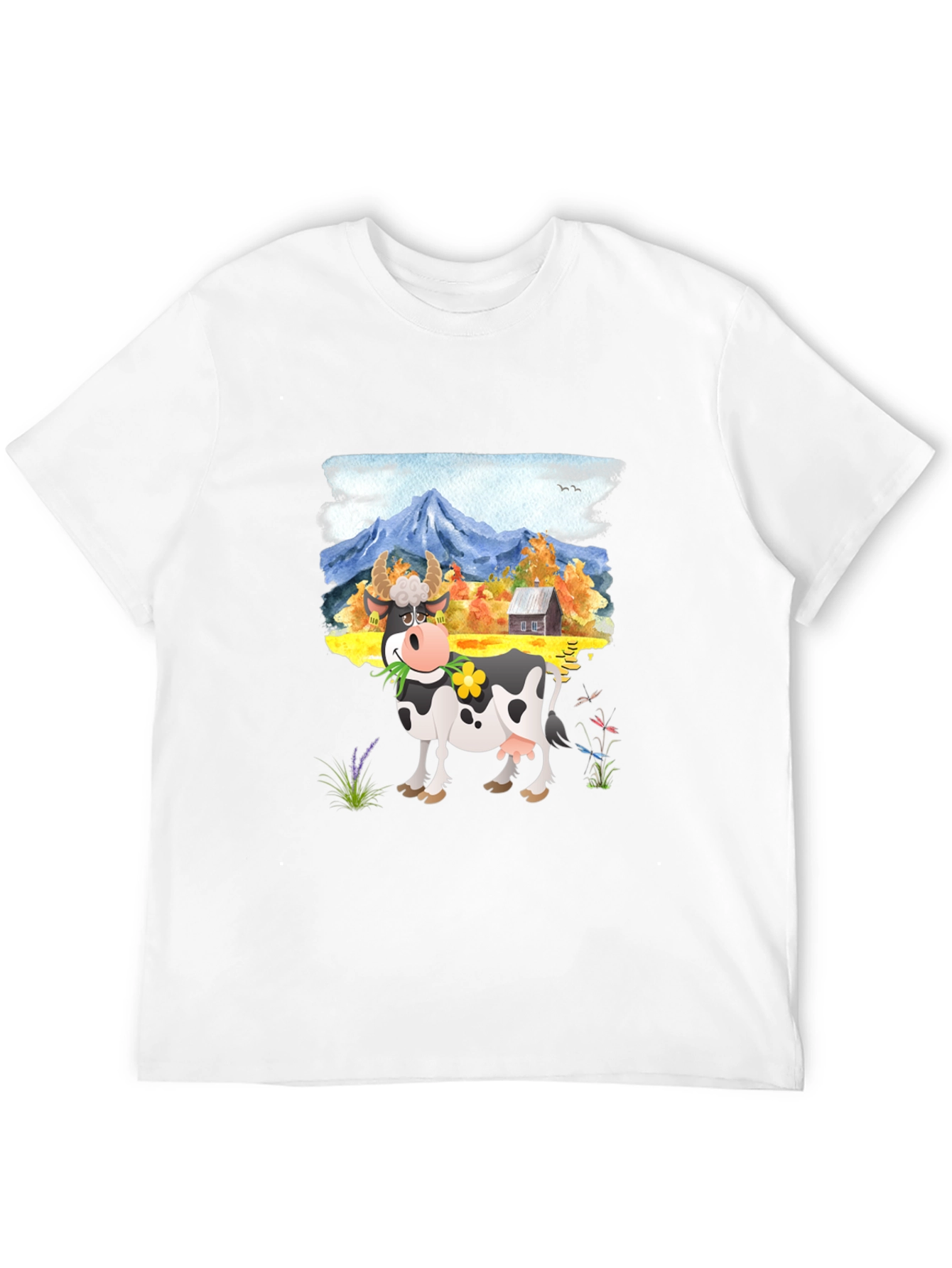 Cow Farm Landscape Graphic Tee