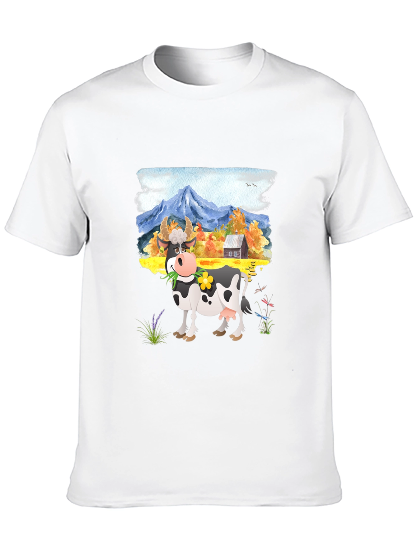 Cow Farm Landscape Graphic Tee