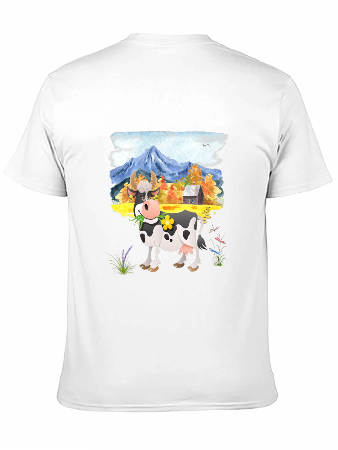 Cow Farm Landscape Graphic Tee