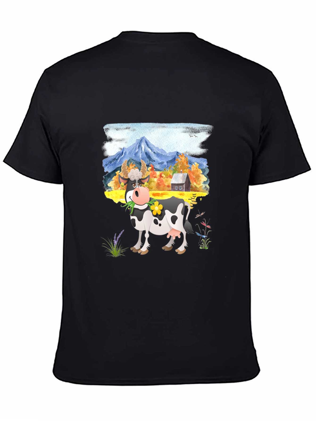 Cow Farm Landscape Graphic Tee