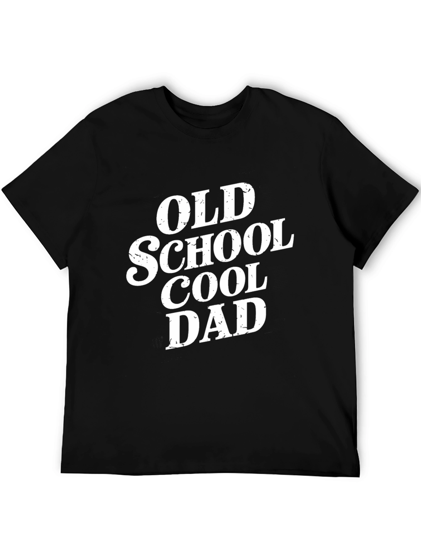 Old School Cool Dad Black Graphic T-Shirt