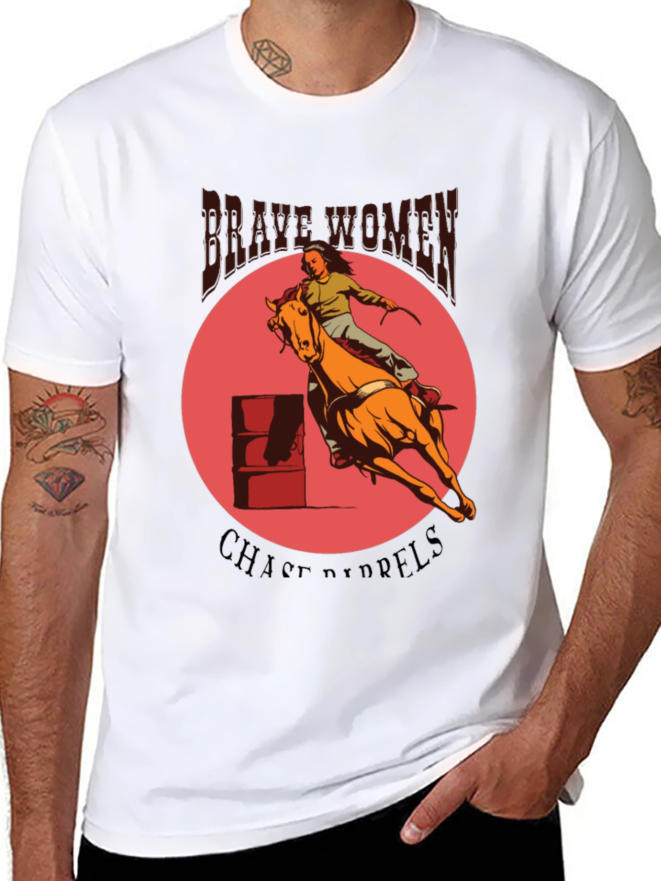 Brave Women Barrel Racing Graphic Tee