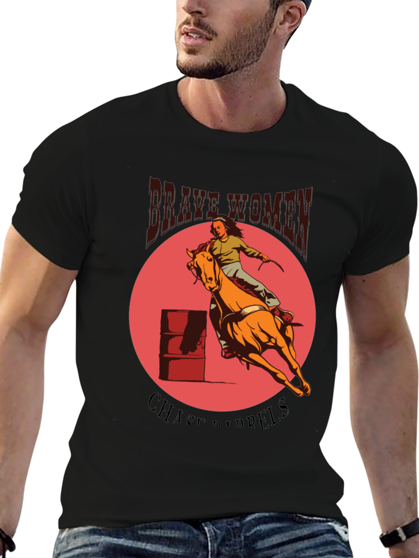 Brave Women Barrel Racing Graphic Tee