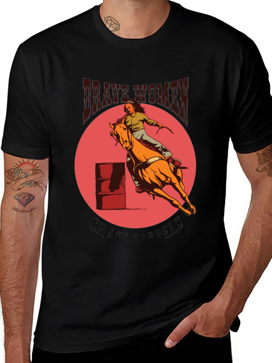 Brave Women Barrel Racing Graphic Tee