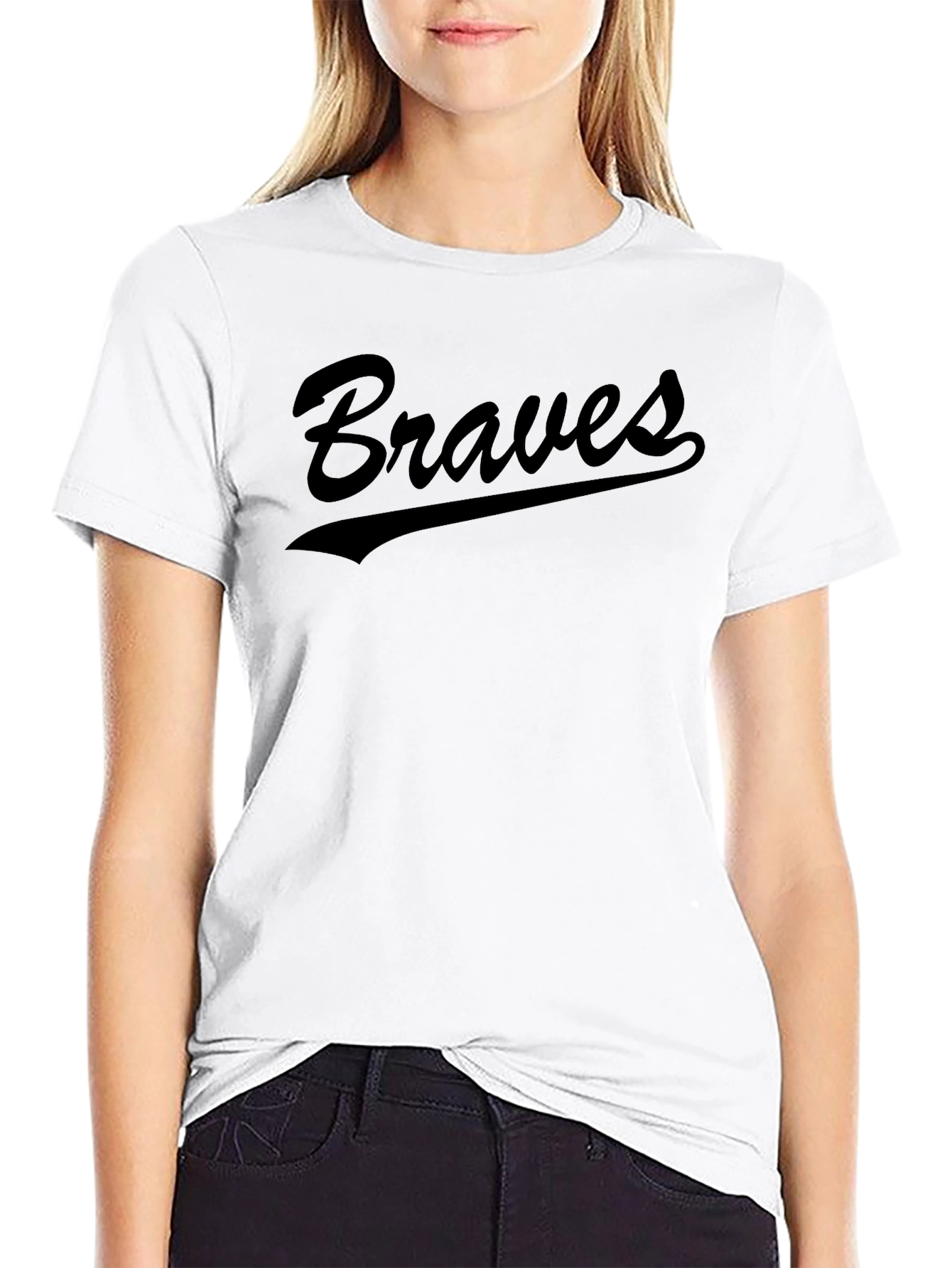 Braves T-Shirt - Black Baseball Fan Apparel