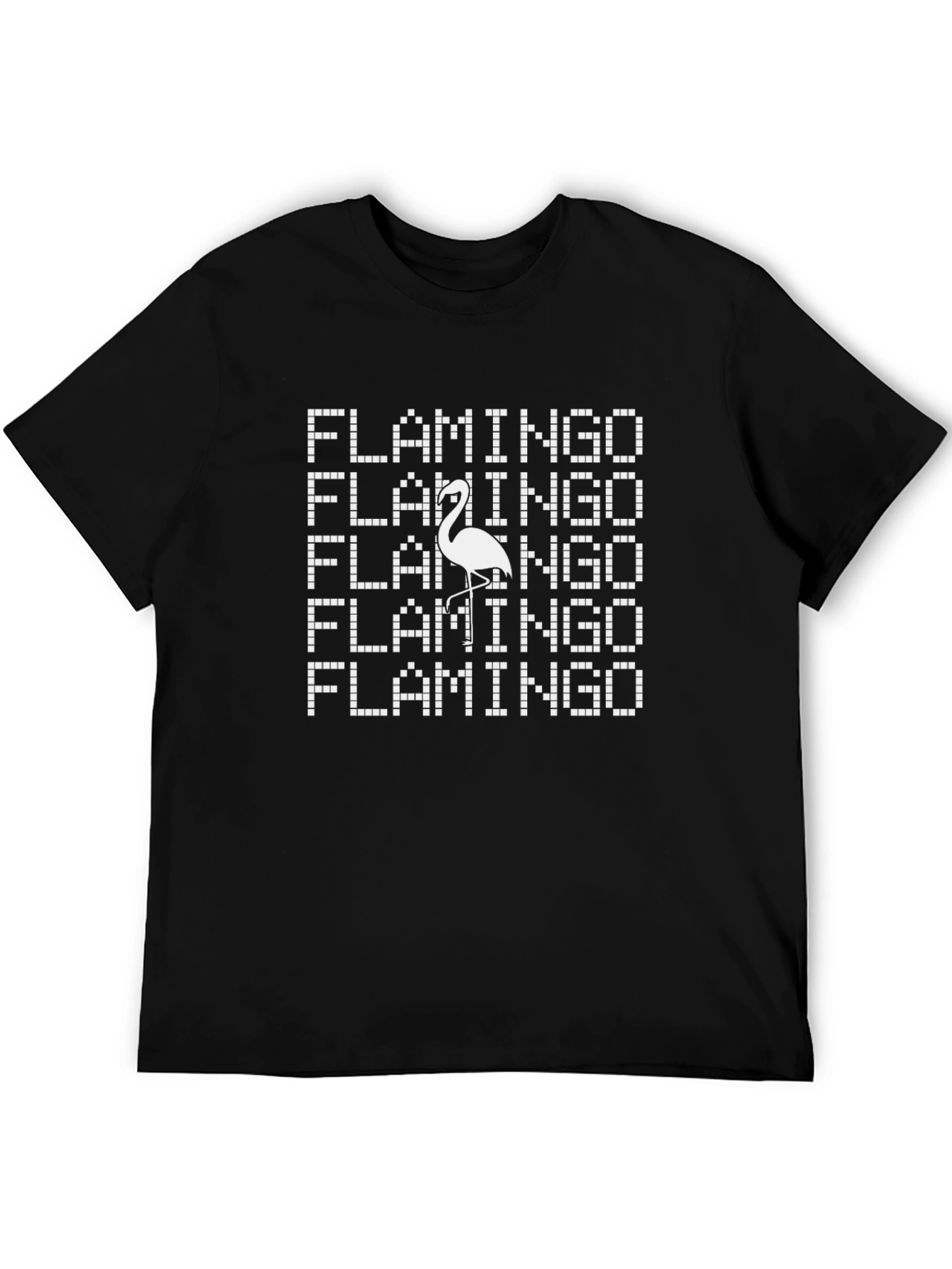 Retro Flamingo Pixel T-Shirt - Cool Graphic Tee
