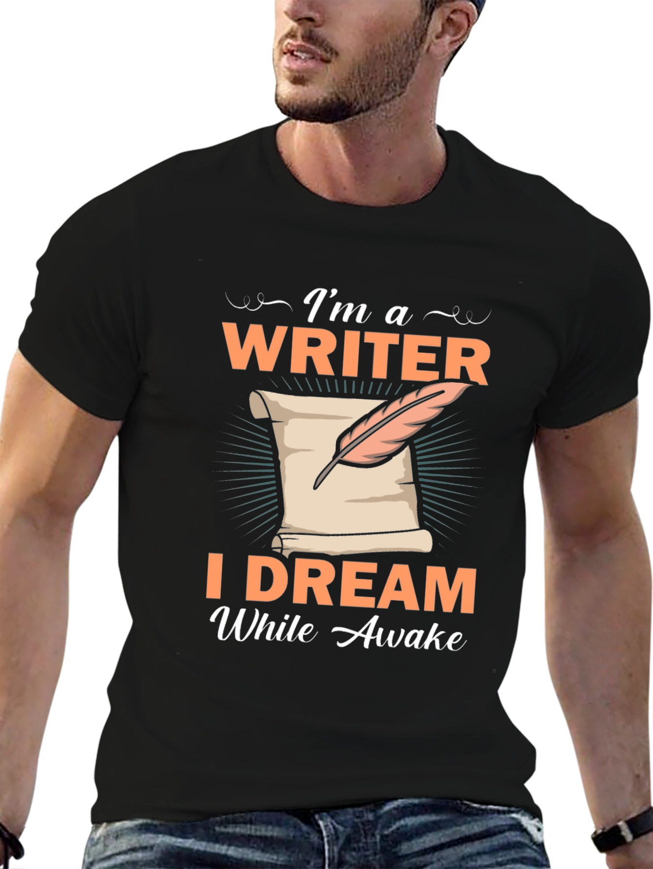 Writer Dreamer Black T-Shirt