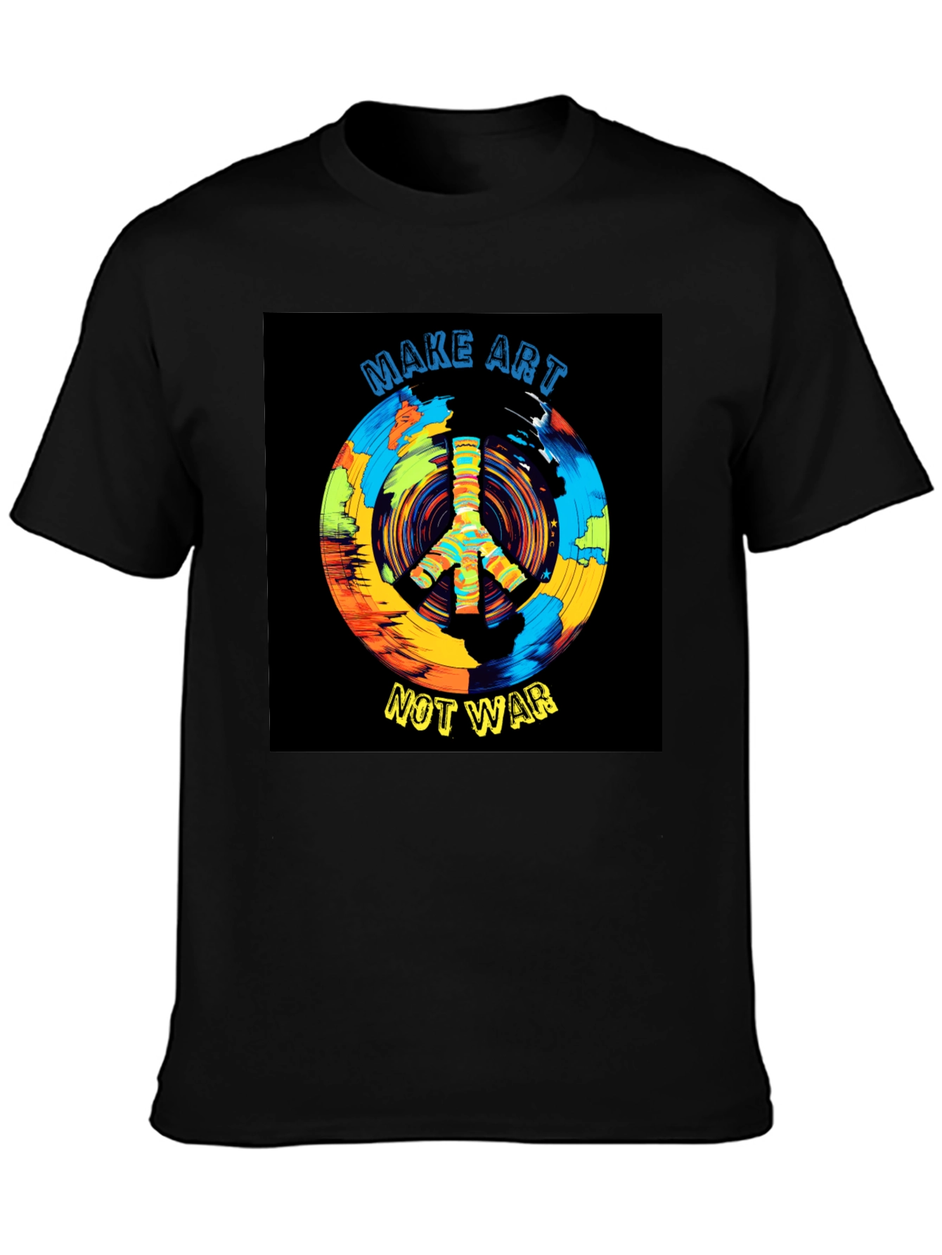 Make Art Not War T-Shirt Peace Symbol