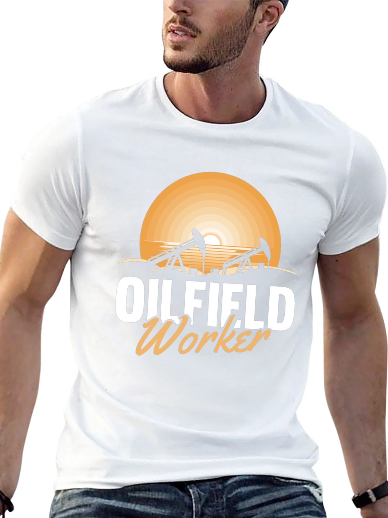 Oilfield Worker T-Shirt - Black Graphic Tee