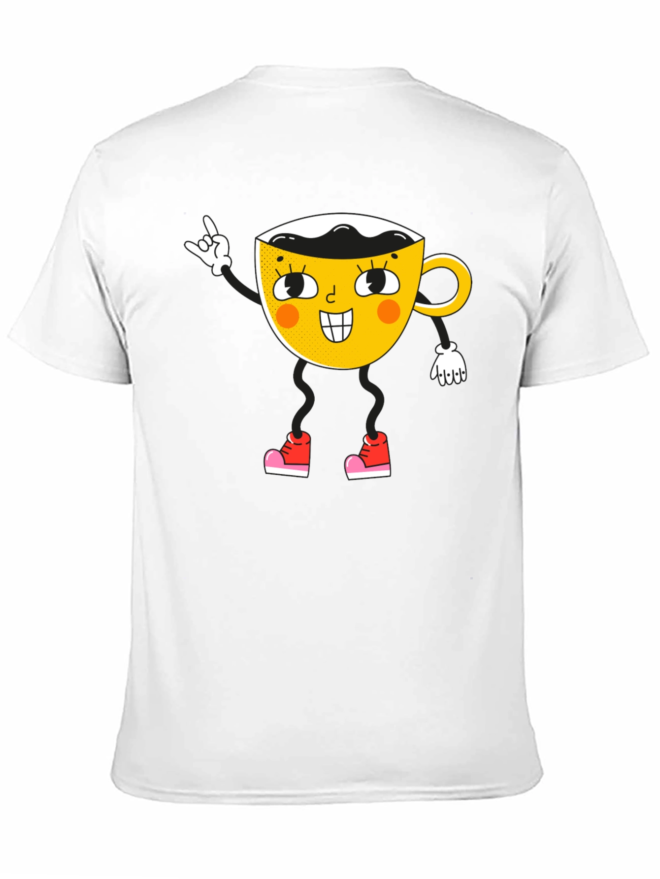 Cartoon Coffee Cup Graphic Tee