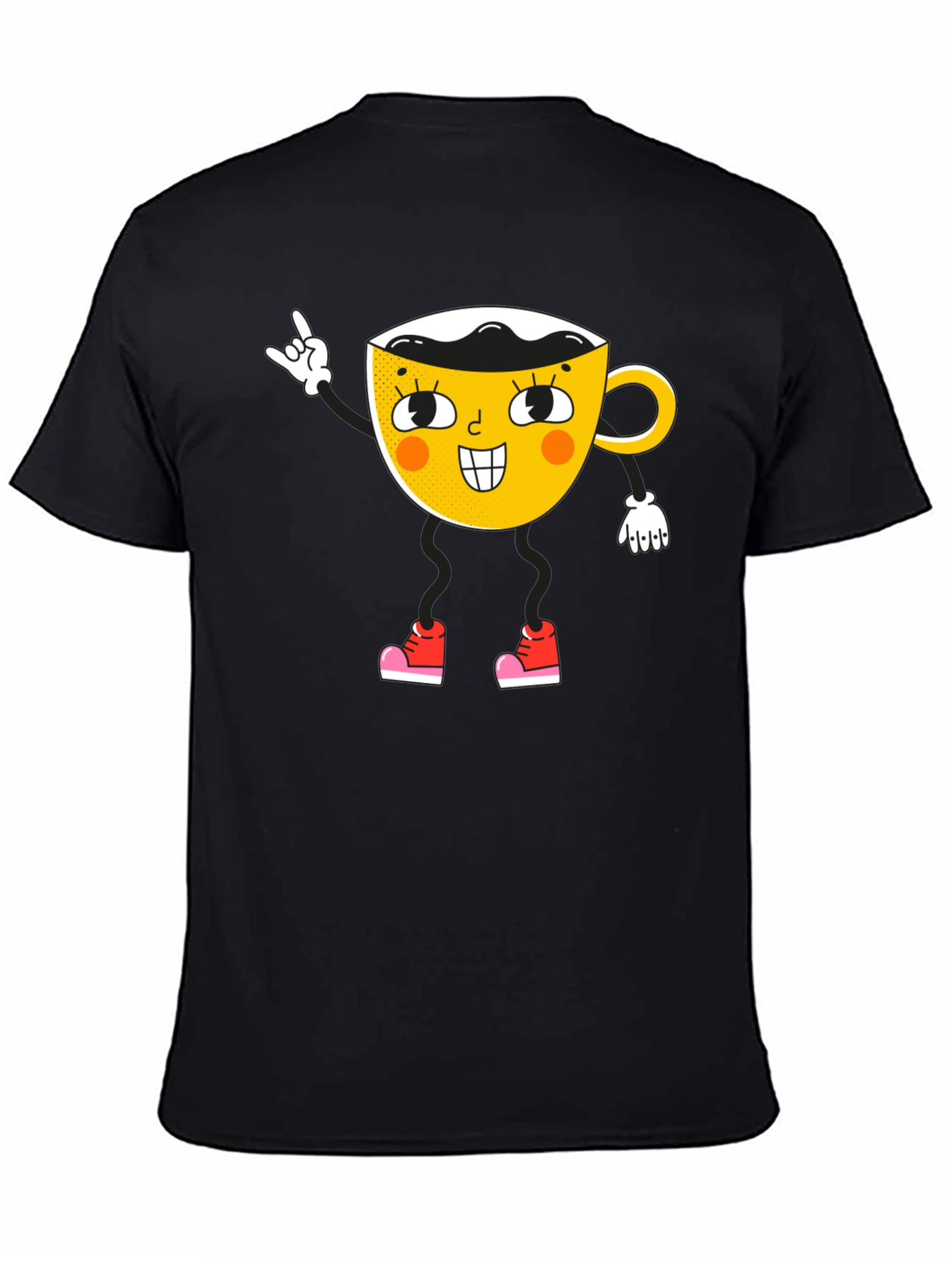Cartoon Coffee Cup Graphic Tee