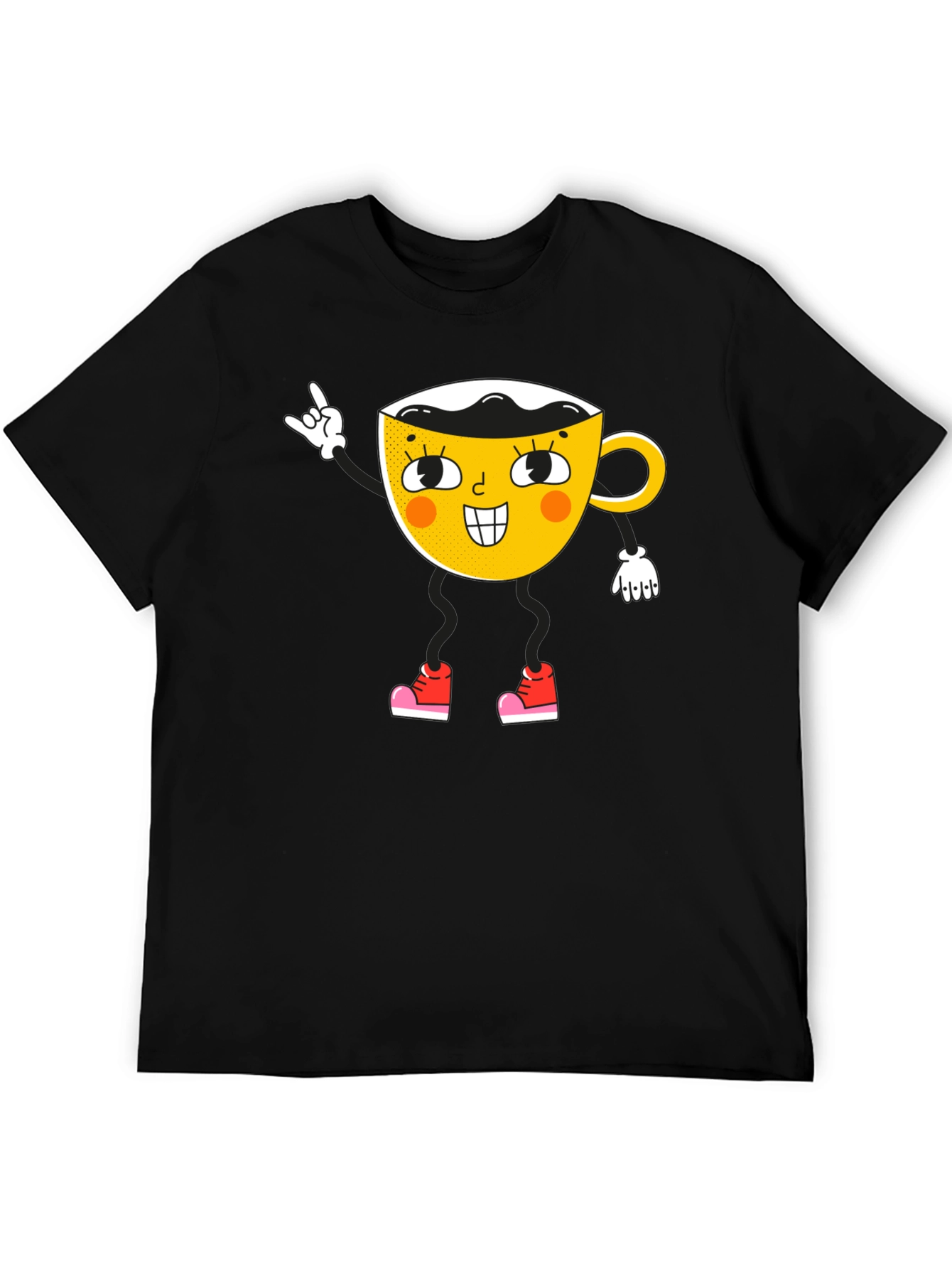 Cartoon Coffee Cup Graphic Tee