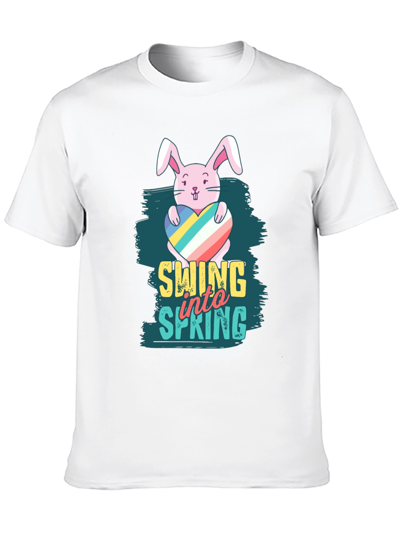 Swing into Spring Easter Bunny T-Shirt