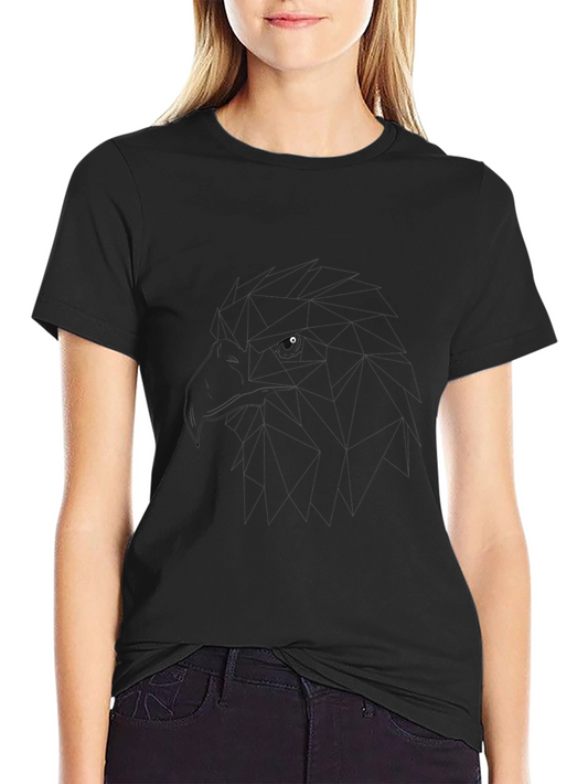 Black T-Shirt with Graphic Eagle Design