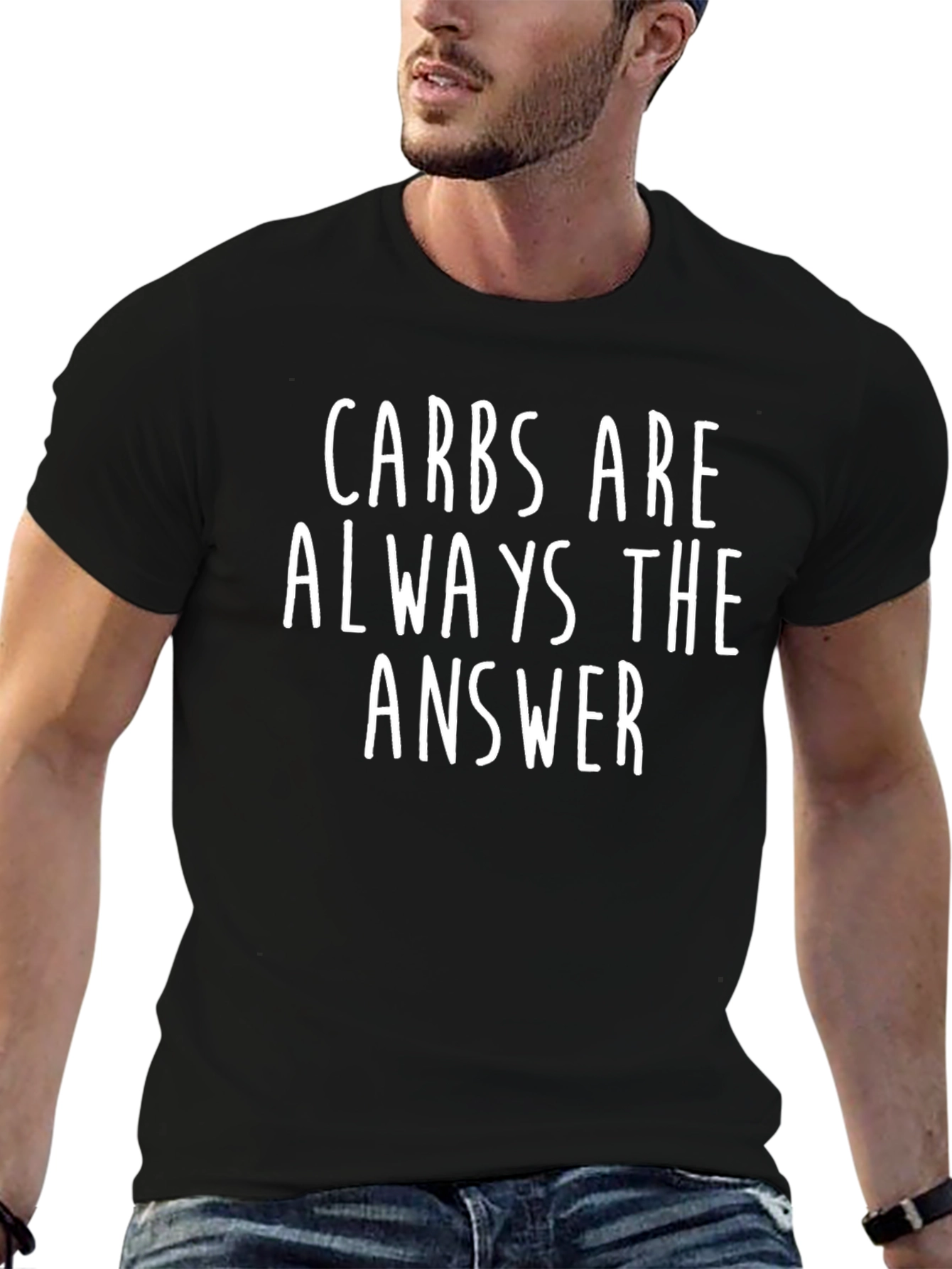 Carbs Are Always The Answer Graphic Tee
