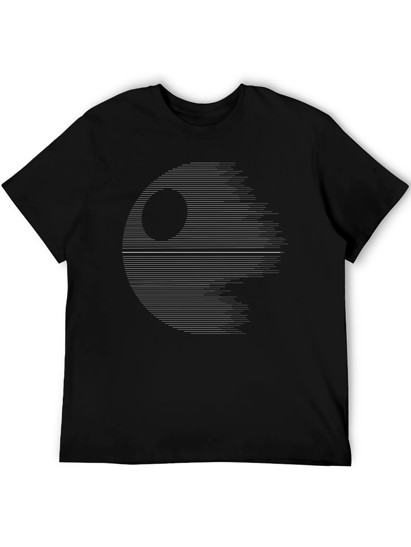 Mens Black Graphic Tee - Star Wars Death Star