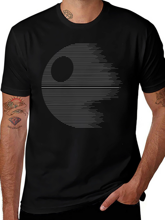 Mens Black Graphic Tee - Star Wars Death Star