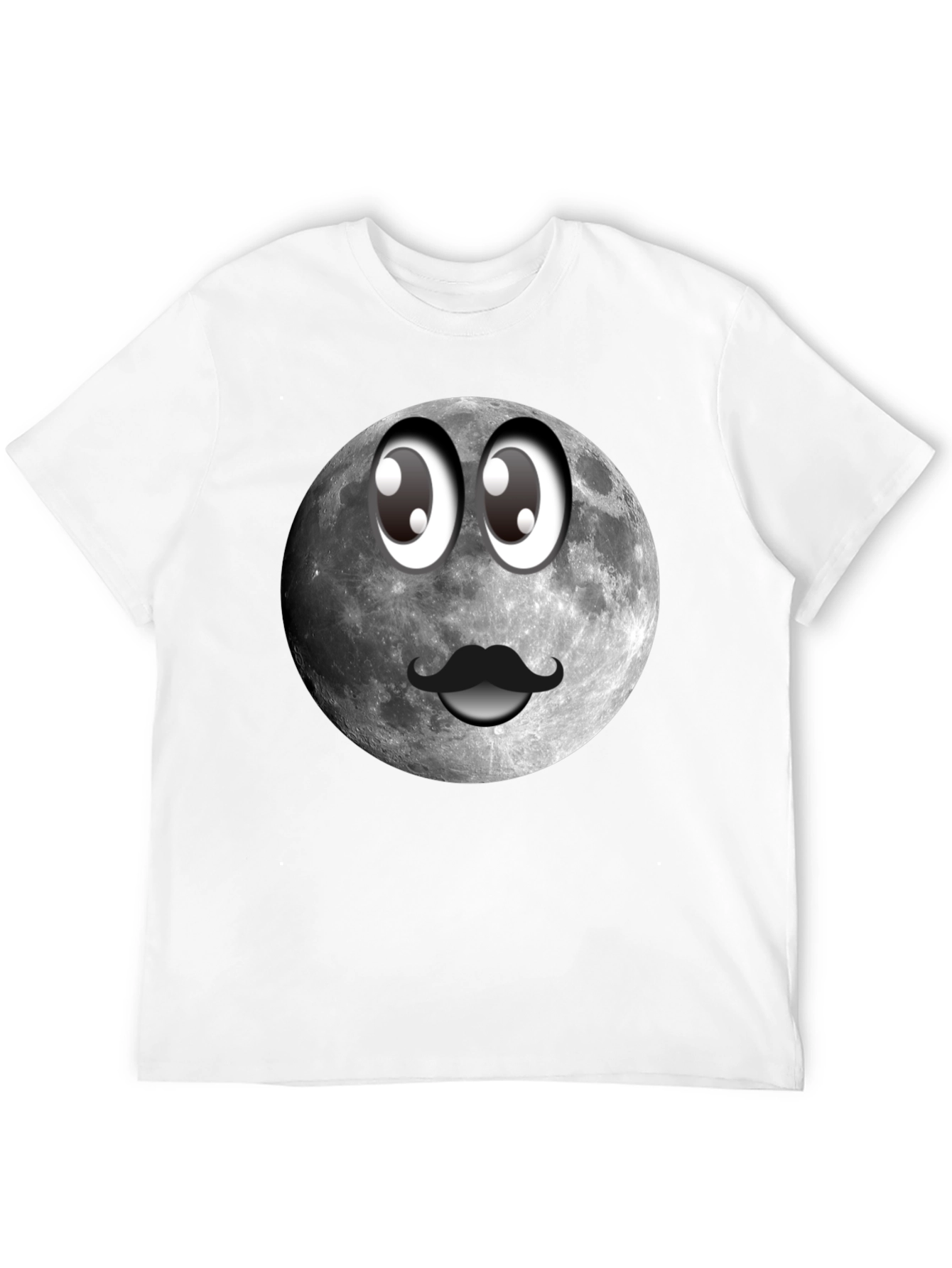 Funny Moon Face Graphic T-Shirt