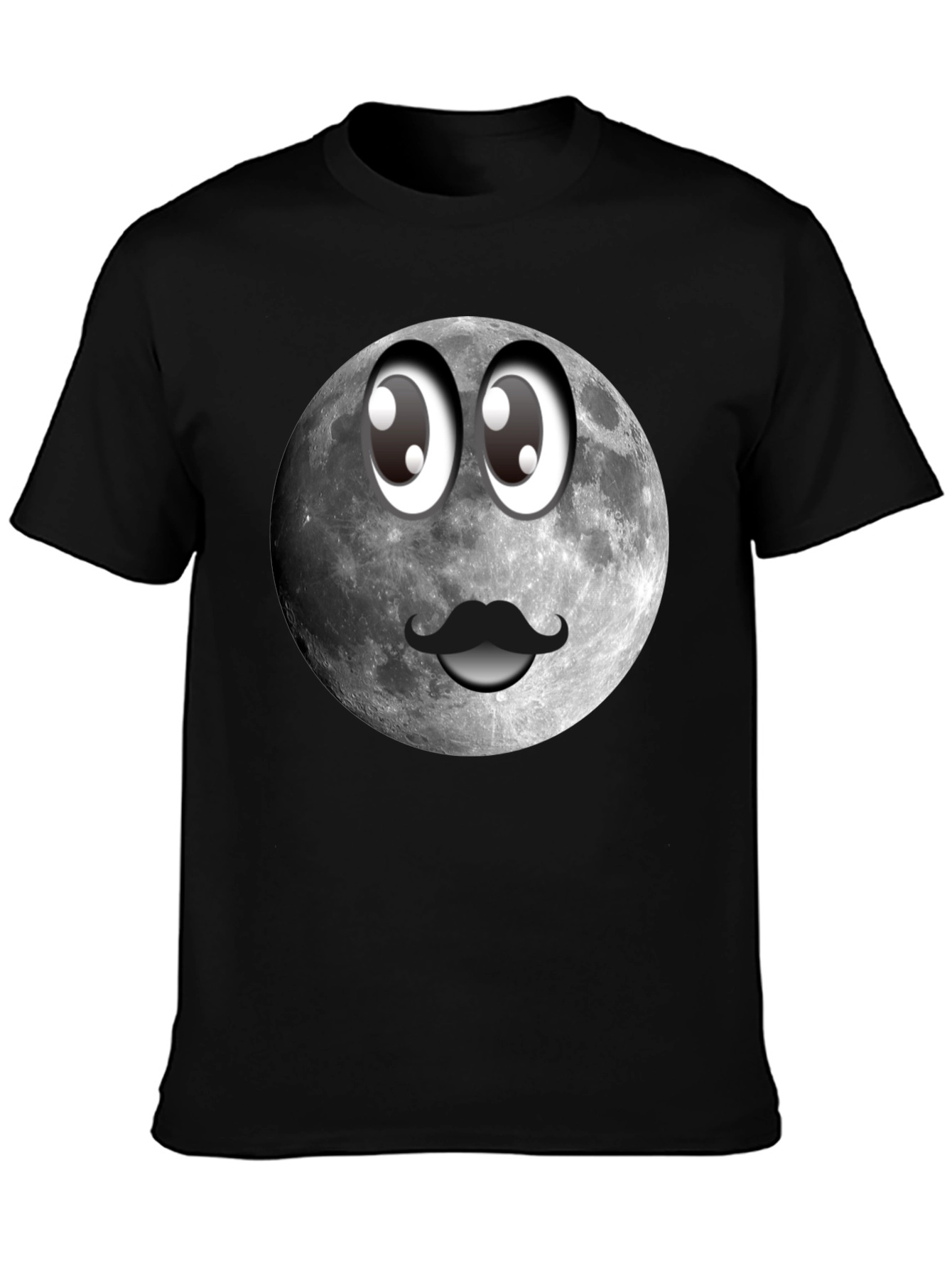 Funny Moon Face Graphic T-Shirt