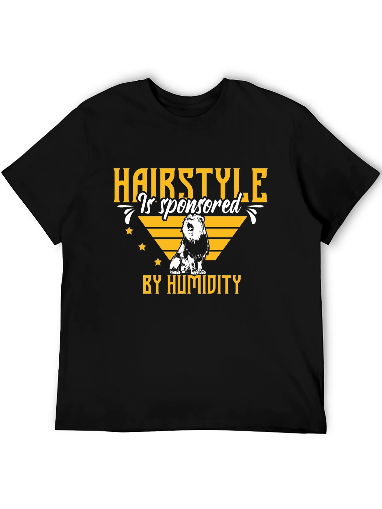 Humidity Lion Graphic T-Shirt - Funny Hair Style Tee