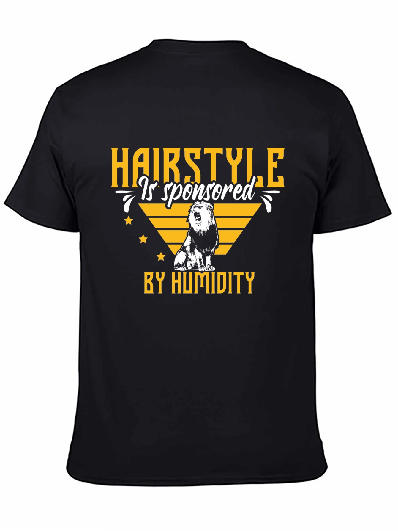 Humidity Lion Graphic T-Shirt - Funny Hair Style Tee