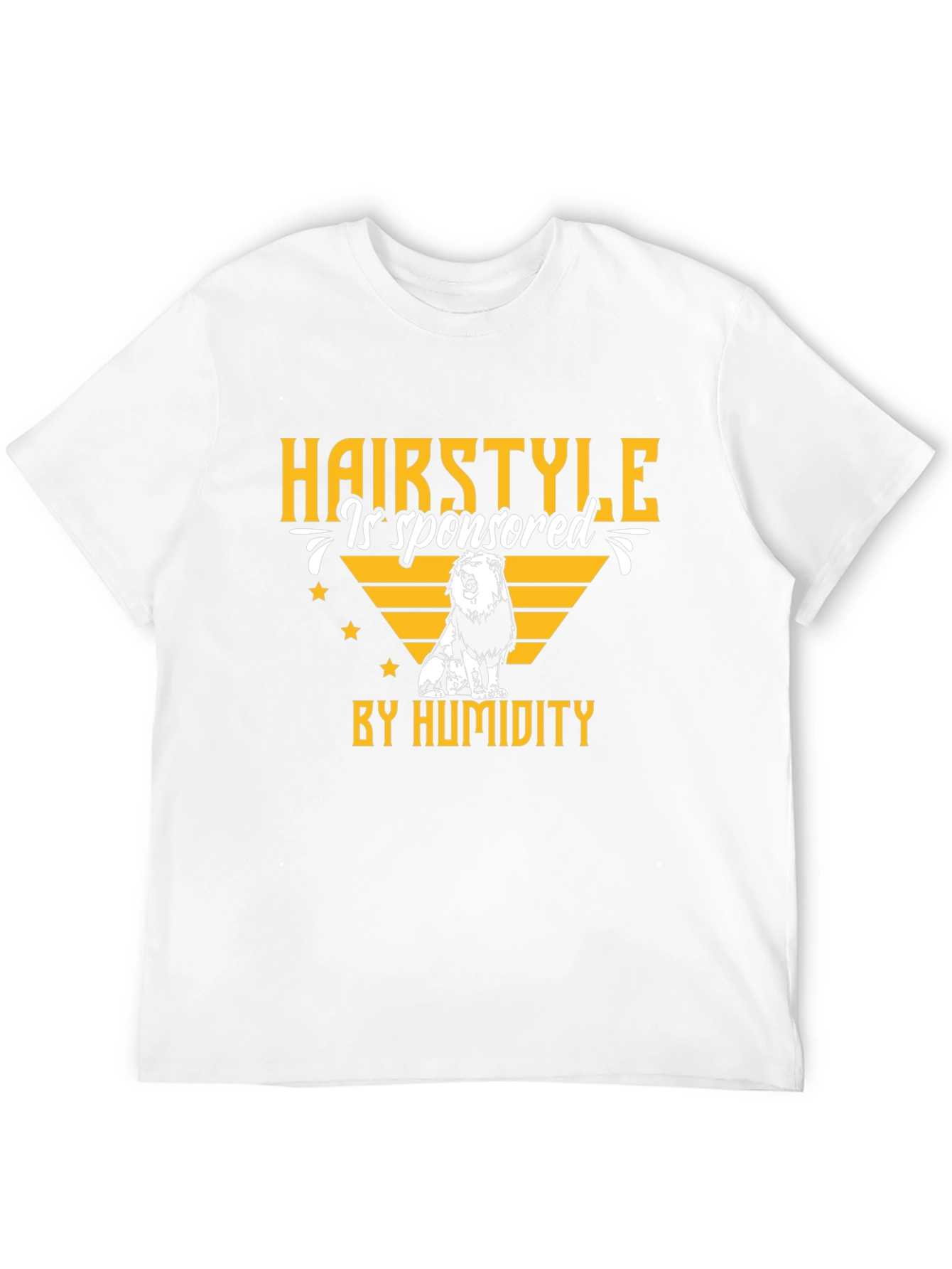 Humidity Lion Graphic T-Shirt - Funny Hair Style Tee