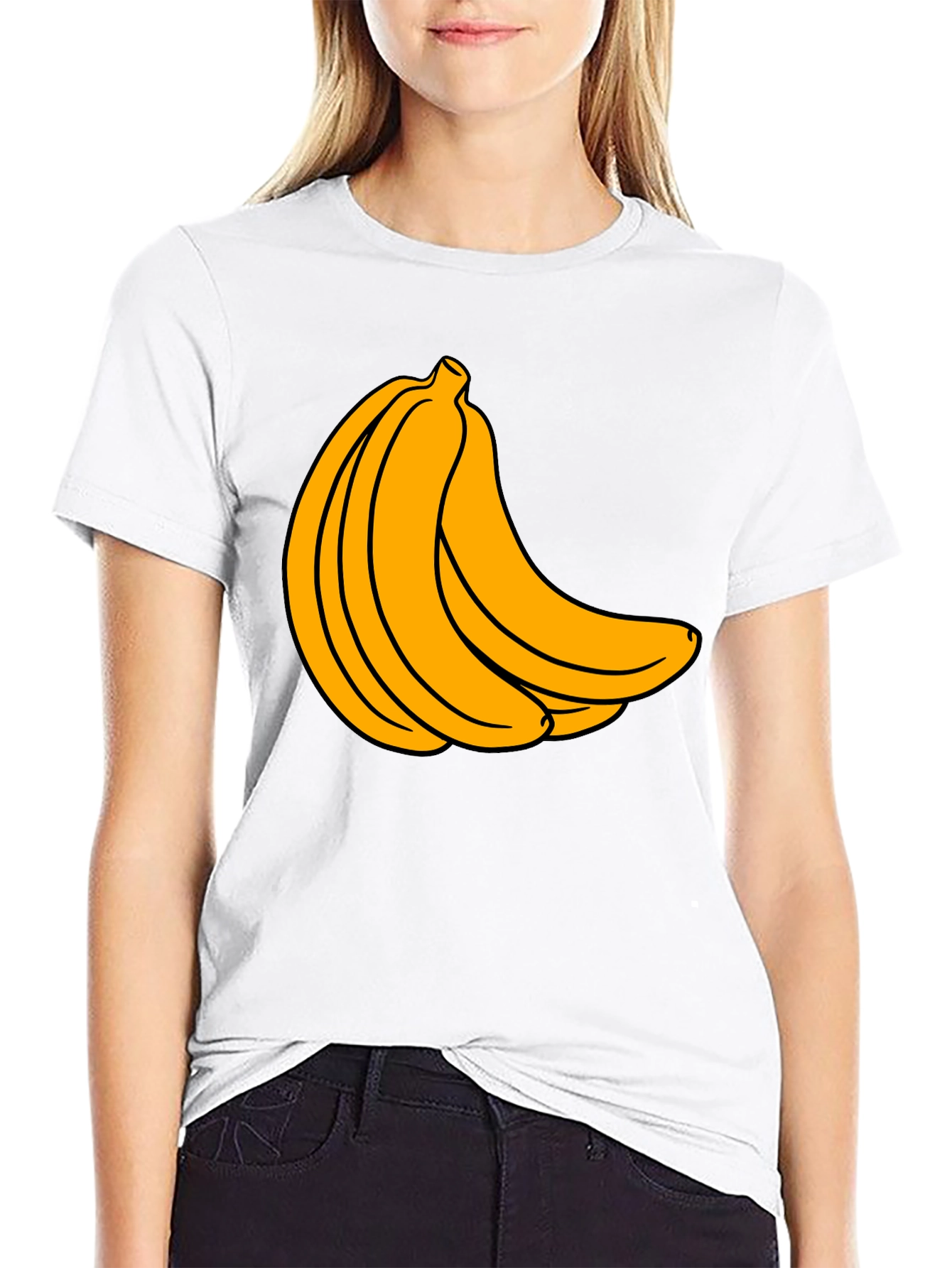 Banana Bunch Graphic T-Shirt - Black Cotton Tee