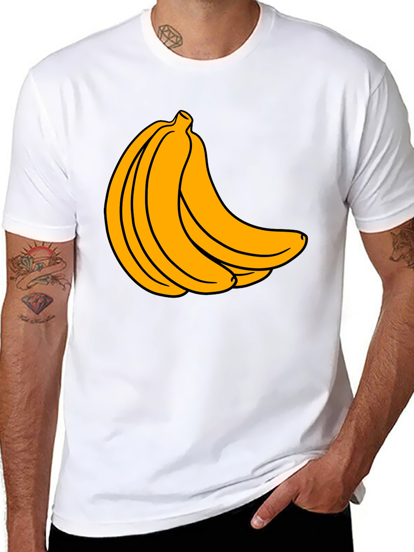 Banana Bunch Graphic T-Shirt - Black Cotton Tee