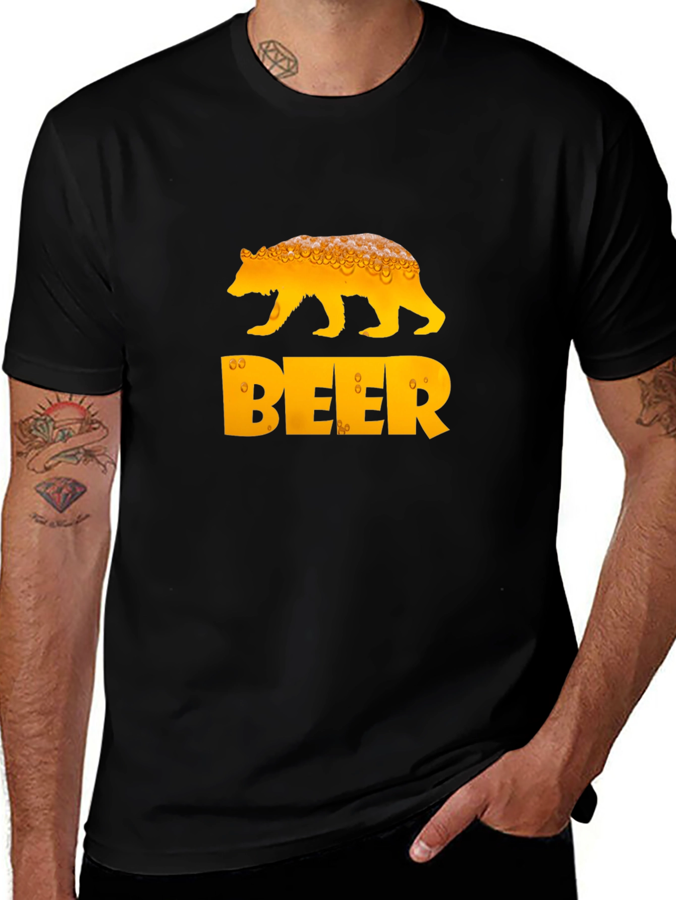 Bear Beer Graphic T-Shirt - Mens