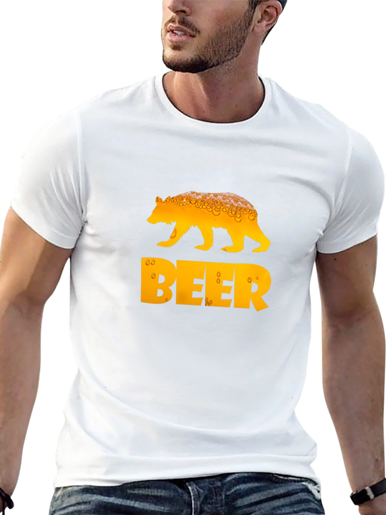 Bear Beer Graphic T-Shirt - Mens