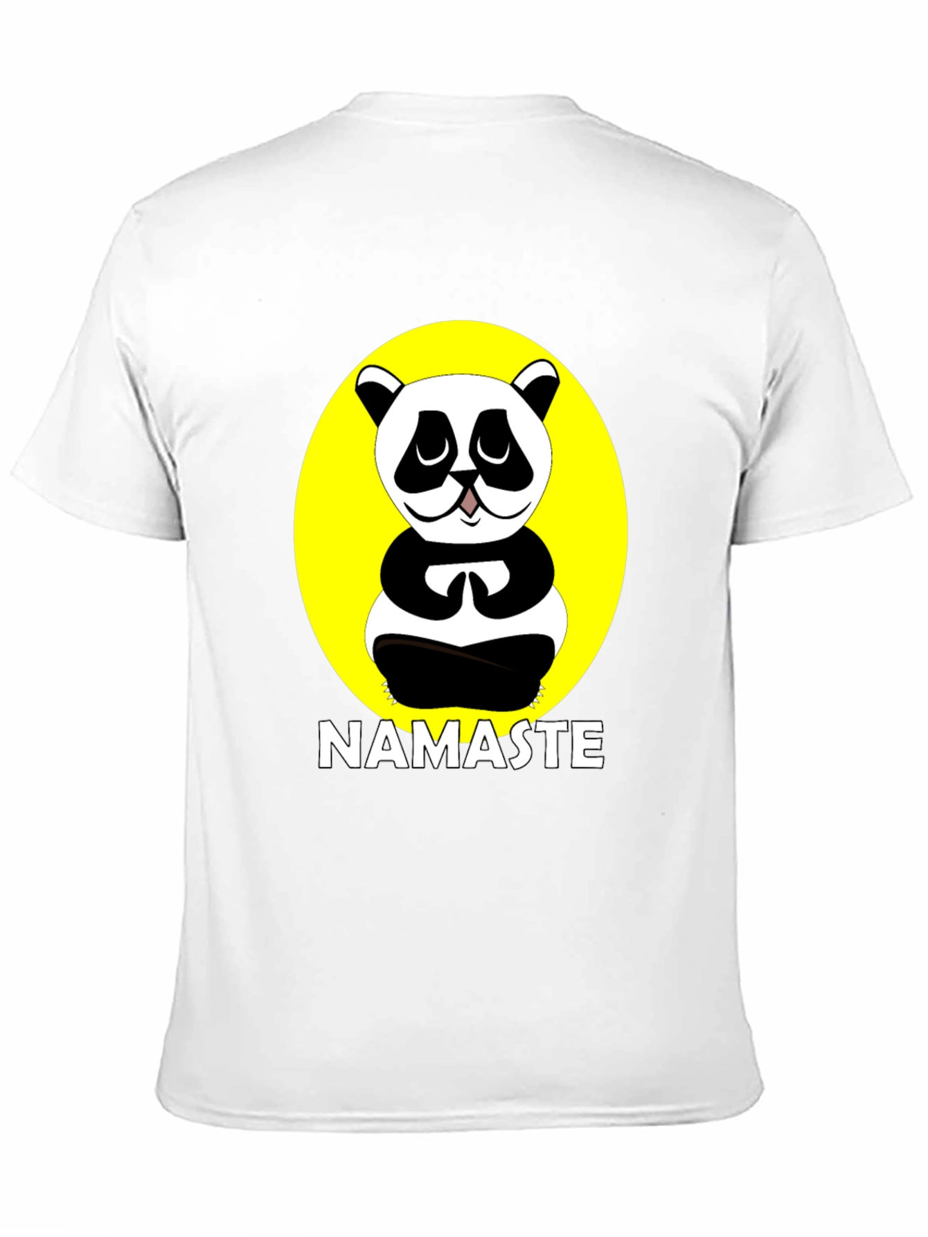 Namaste Panda Black Graphic T-Shirt