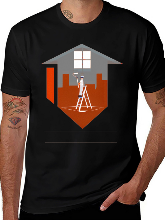 Painter Home Graphic Tee - Modern Design