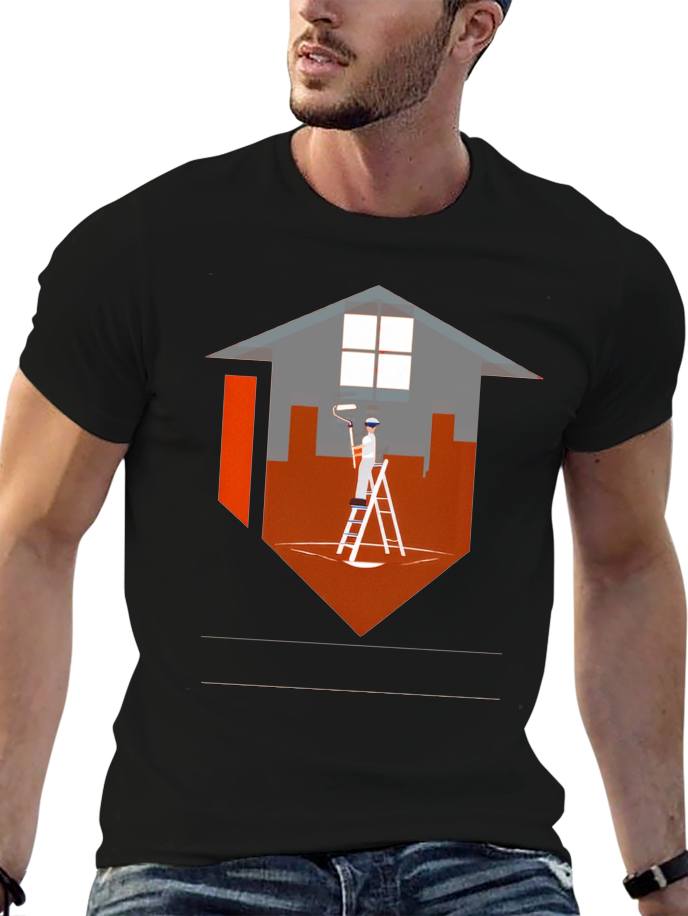 Painter Home Graphic Tee - Modern Design