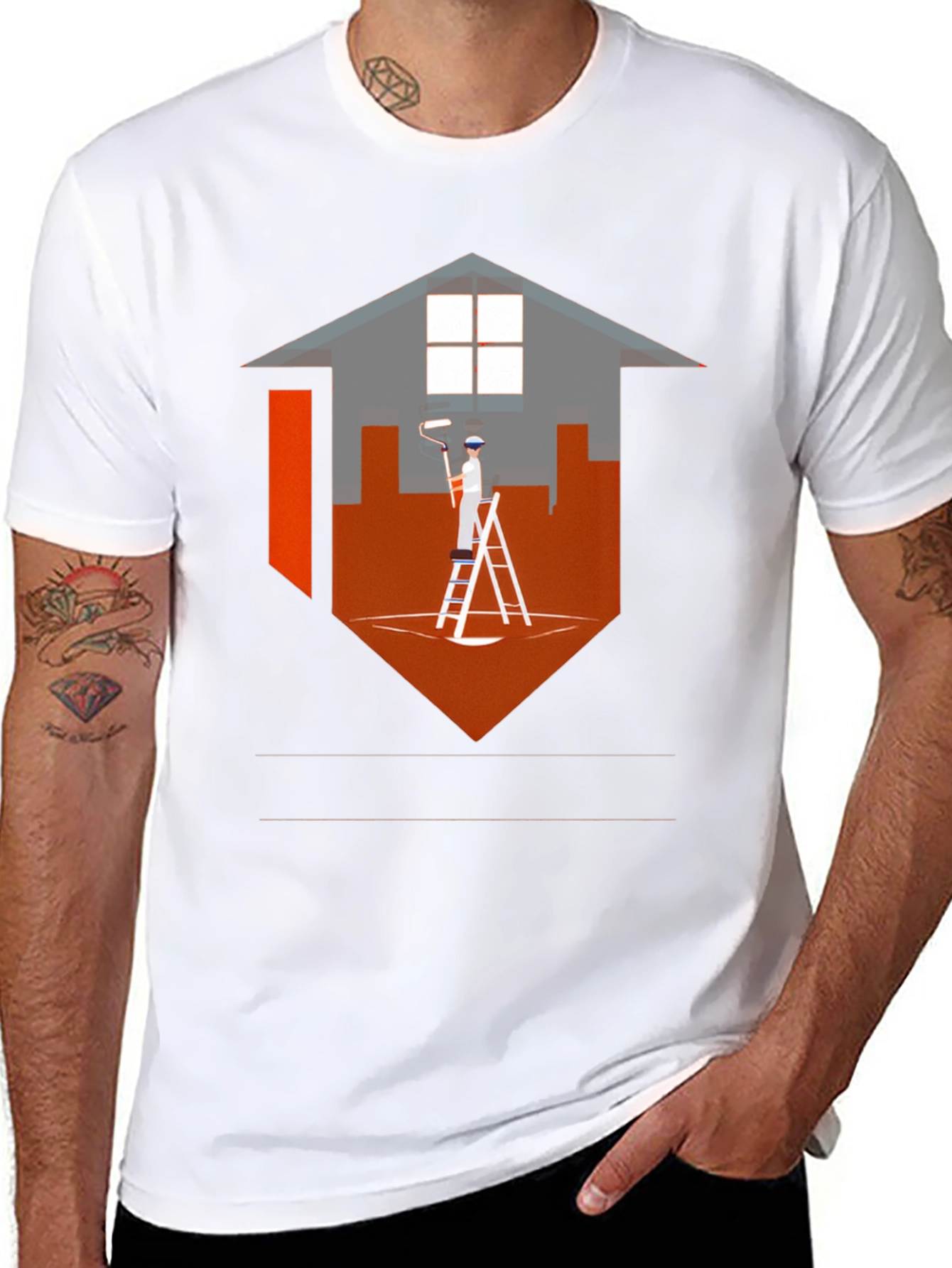 Painter Home Graphic Tee - Modern Design