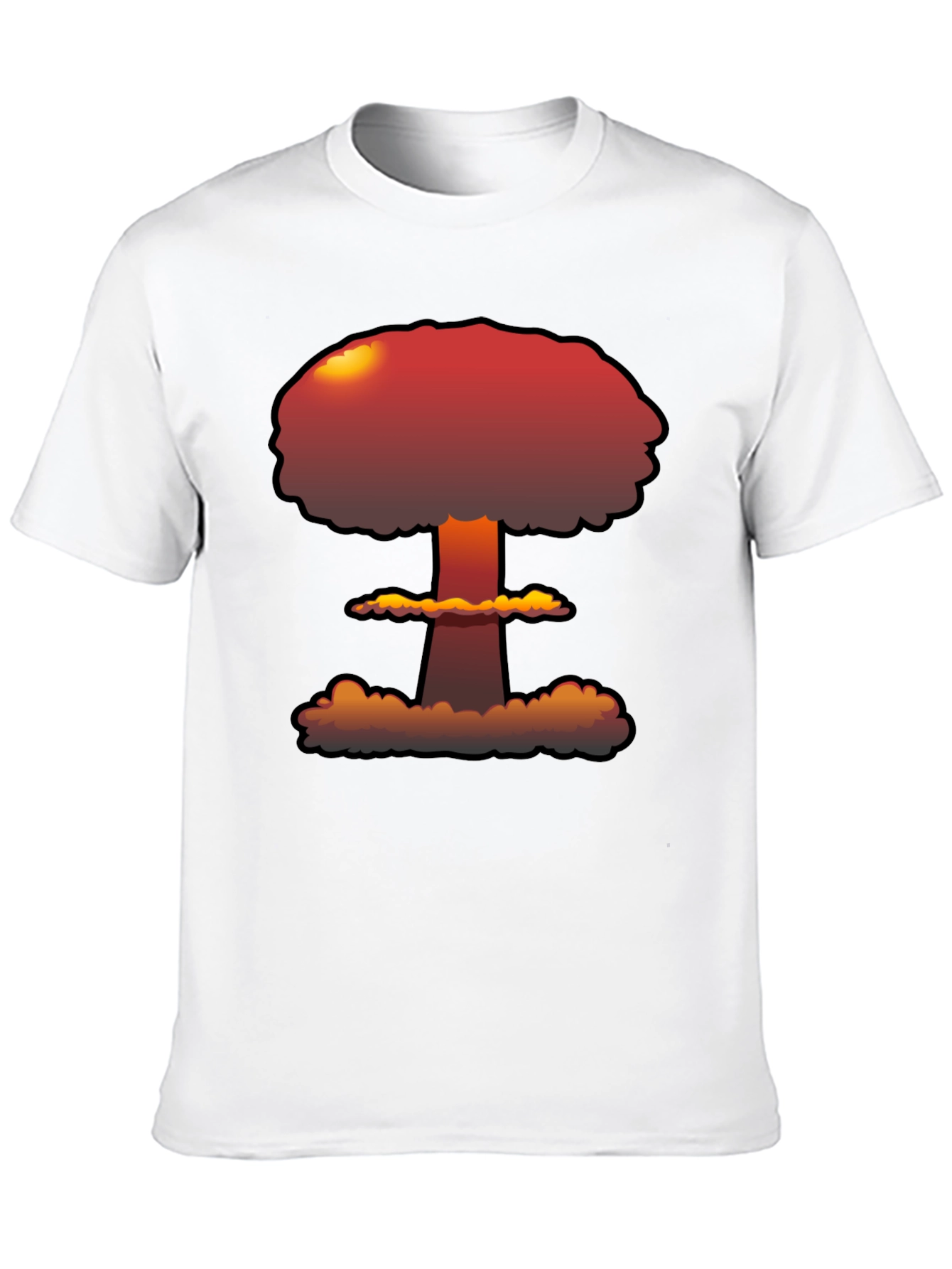 Atomic Explosion Graphic Tee - Black Casual Shirt